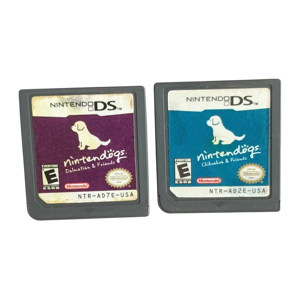 Nintendo Nintendogs Chihuahua & Friends Dalmation &Friends DS Game Cartridge Lot